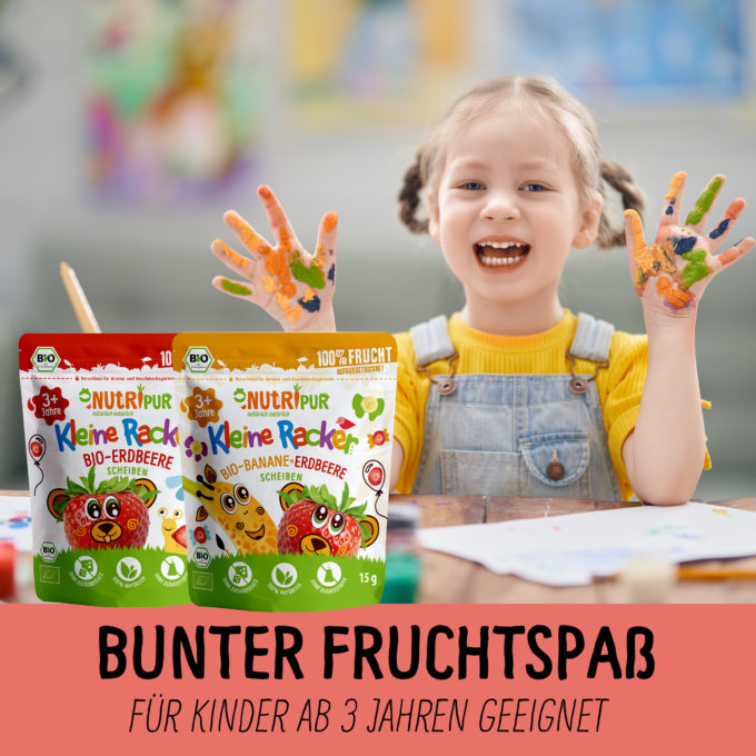 Gefriergetrocknete Früchte BIO, Kleine Racker Erdbeere – Bild 3