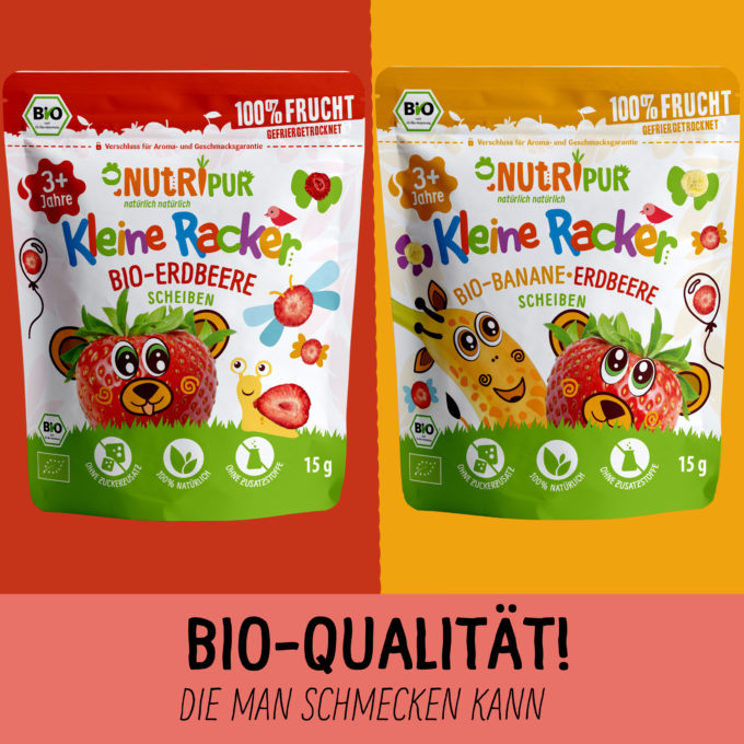 Gefriergetrocknete Früchte BIO, Kleine Racker Erdbeere – Bild 4