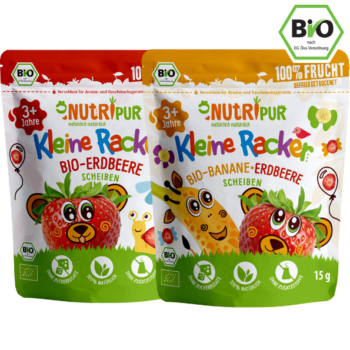 Gefriergetrocknete Früchte BIO, Kleine Racker Erdbeere