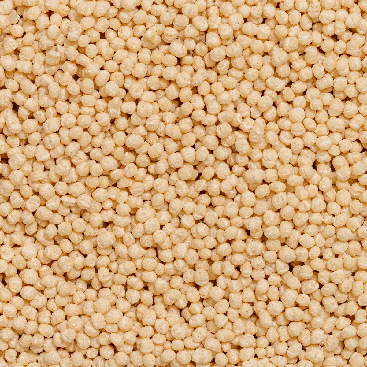 Ein Bild zeigt eine Makroaufnahme High-Protein Soja-Crispies von NutriPur