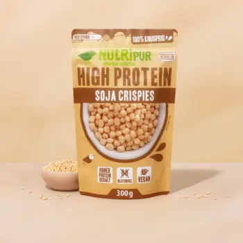 Hier ist ein Produktbild der Soja-Crispies von NutriPur.