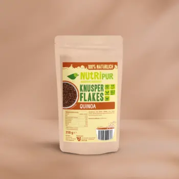 Hier ist ein Produktbild der Quinoa-Knusperflakes von Nutripur