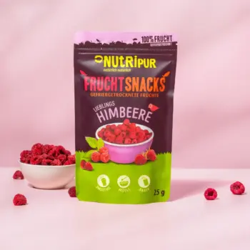 Hier ist ein Produktbild der gefriergetrockneten Himbeeren von NutriPur