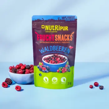 Hier ist ein Produktbild der gefriergetrockneten Waldbeeren von NutriPur